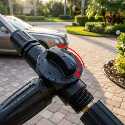 Pressure Washer Gun, Garden Hose Nozzle Fits 3/4" Garden Hose, Leak-proof Handheld High Pressure Spray Wand for Cars & Patios, with Foam Cannon, Heavy-Duty Storage Bag and Multi-Adapter Kit