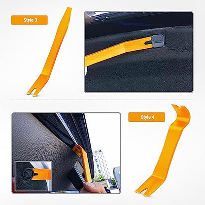 GOOACC 5 PCS Nylon Auto Trim Removal Tool Kit No-Scratch Removal Tool Kit for Car Clip Panel & Audio Dashboard Dismantle Yellow - color: Yellow, size: 5Pcs