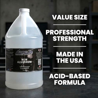 LANE'S New Aluminum Car Wheel Cleaner and Brightener | 1 Gallon (Pack of 1) | Acid Rim Cleaner, Shines & Eliminates Hard Scrubbing | Brake Dust, Oxidation & Rust Remover for Cars, SUVs, Trucks, and More - size: 128 Fl Oz (Pack of 1)
