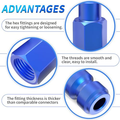 ChillWaves Aluminum Automotive T-Style Air Plug, 1/4" NPT Female Pneumatic Plugs, Air Compressor Accessories Fittings(10-PACK) - size: 1/4" FNPT, style: PACK OF 10