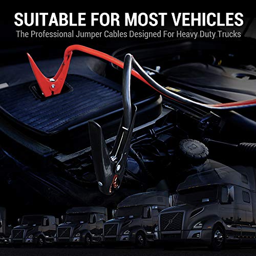 AUTOGEN Heavy Duty Jumper Cables, Booster Cables 2 Gauge 25Feet 800AMP Automotive Jumper Cables Kit for Car, SUV, and Trucks with Professional Clamps and Carrying Bag