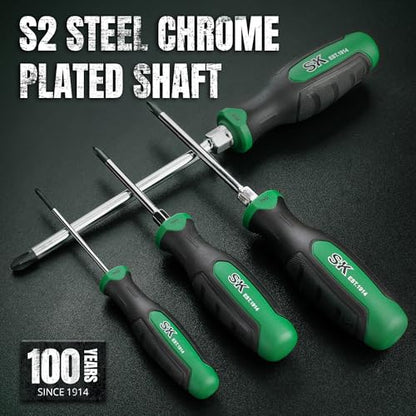 SK 5-Piece Phillips Screwdriver Set, Magnetic Screwdriver Set, S2 Steel, SureGrip Handle - style: Phillips