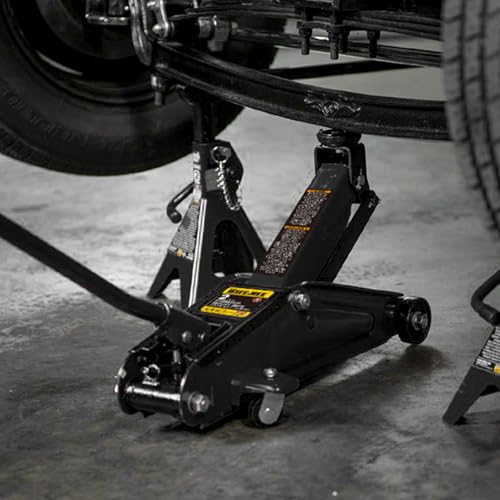 Torin 2 Ton Hydraulic Floor Jack, 4000 lbs Capacity Low Profile Trolley Service Jack with 5.2"-13.3" Lifting Range, Heavy Duty Steel Car Jack for Sport Utility Vehicle, Cars, Black - size: 2 ton floor jack
