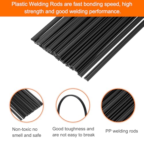 MECCANIXITY 10pcs 13 Inch Plastic Welding Rods PP Welding Strips Welder Rods for Car Bumper, Kayak Repair, Plastic Welder, Black - color: Black, size: 13 Inch