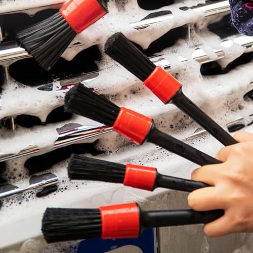 5-Piece Car Detailing Brush Set, Multi-Purpose Interior Cleaning Tools, Soft Bristles for Vents, Dashboard, Home Use