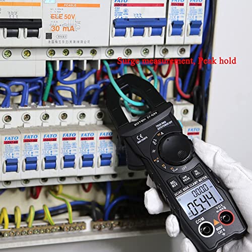 ZOYI ZT-QS9 Digital Clamp Meter Multimeter, T-RMS Auto-Ranging 6000 Counts, NCV Measures AC/DC 600V/600A, Capacitance, Resistance, Diode, Continuity, Duty-Cycle, Frequency and Temperature