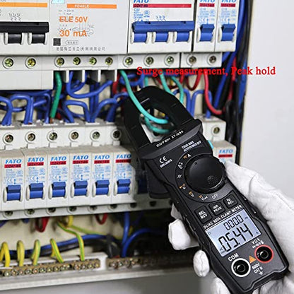 ZOYI ZT-QS9 Digital Clamp Meter Multimeter, T-RMS Auto-Ranging 6000 Counts, NCV Measures AC/DC 600V/600A, Capacitance, Resistance, Diode, Continuity, Duty-Cycle, Frequency and Temperature