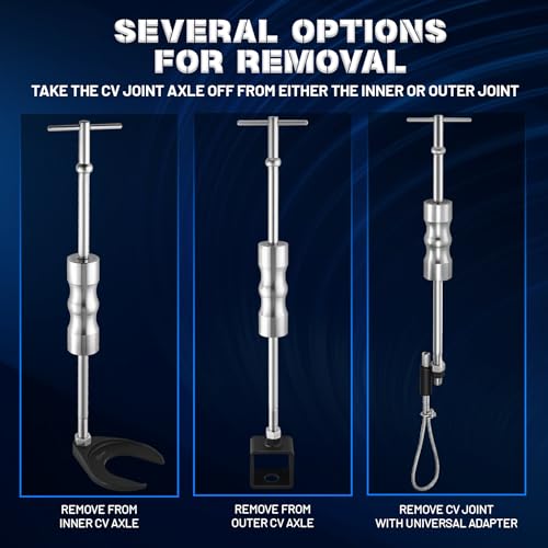 KOOPOOL 10-Pc CV Axle Puller Set – Slide Hammer, 2" & 2.5" Forks | Heavy-duty CV axle puller with slide hammer & 2"/2.5" forks for FWD & independent suspension