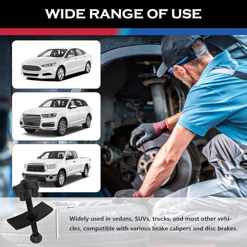 Disc Brake Caliper Compression Tool with 10mm Wrench,Heavy Duty Caliper Piston Compressor Tool Brake Pad Spreader,Professional Brakes Calipers Tools Automotive Tools