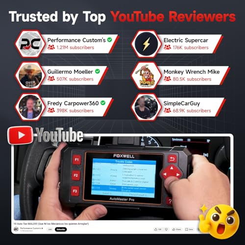 FOXWELL Car Scanner NT604 Elite OBD2 Scanner ABS SRS Transmission | Check Engine Code Reader for Cars and Trucks, Diagnostic Scan Tool with SRS Airbag, Automotive Diagnostic Tool with Live Data