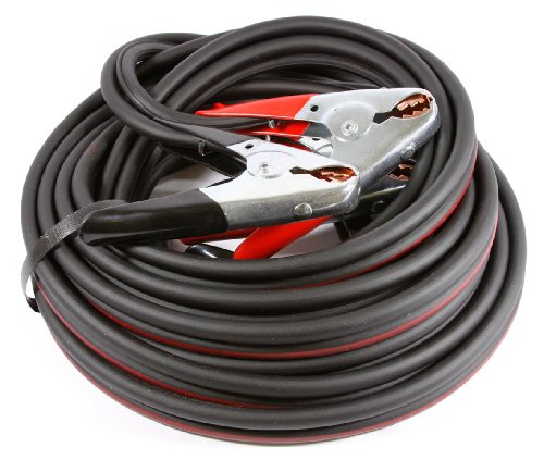 Forney 52870 Twin Cable Battery Jumper Cables, Heavy Duty Number 4, Black and Red, 12-Feet - size: 12-Feet