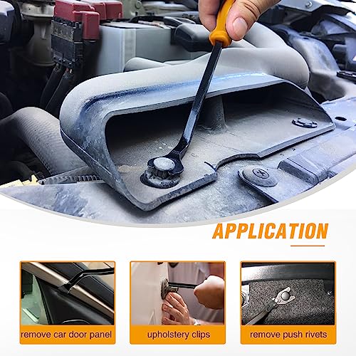 GOOACC 5 PCS Nylon Auto Trim Removal Tool Kit No-Scratch Removal Tool Kit for Car Clip Panel & Audio Dashboard Dismantle Yellow - color: Yellow, size: 5Pcs