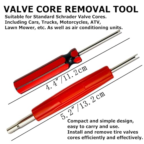 102Pcs Valve Core Removal Tool Set,Premium TPMS Safe, 100Pcs Nickel Plated Schrader Tire Valve Cores for Cars, SUVs, Bike and Bicycle, Trucks, Motorcycles HVAC Applications Tire Repair Tools