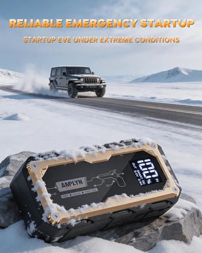 Car Jump Starter with 65W Quick Charger 24000mAh Battery Pack,12V Car Battery Jumper Starter Portable,LED Display,All Gas 12L Diesel Engine Booster,Jump Box with LED Light,Jump Cable - color: Gold