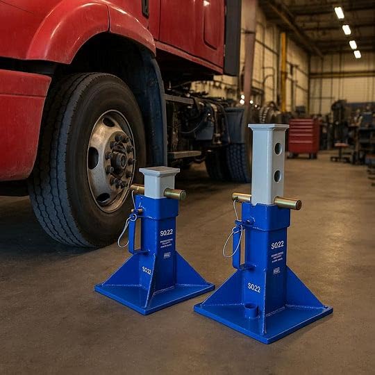 OTC S022 22-Ton Capacity Jack Stands - Ideal for Safely Holding Class 7 and 8 Trucks and Heavy Duty Equipment for Tire, Wheel, Brake, and Underbody Service