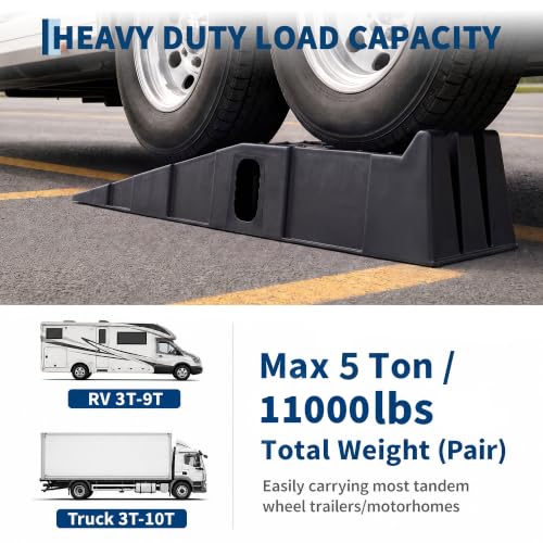 Garvee 2 Pack Low Profile Car Service Ramps, 5 t Heavy Vehicle Lift Ramps | 10000 LB Heavy Duty Vehicle Lift Ramps, 6.7" Lift Height Portable Auto Ramp for Home Garage Oil Change Maintenance Repair - size: 5T