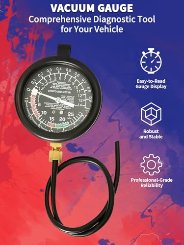 Auto Vacuum Gauge Fuel Pump and Vacuum Tester Gauge Kit