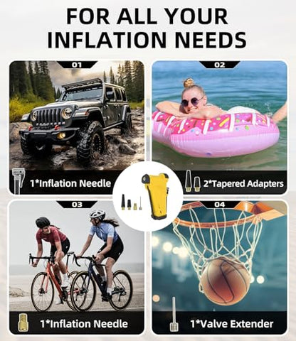 TopAutoGear 150PSI Tire Inflator Portable Air Compressor, 12V/20V Dual Power, USB Output, Ideal Air Pump for Car Tires, Off-Road, Truck, Motorcycle, Ball Sports