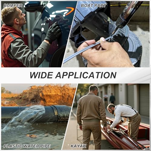 Plastic Welding Rods, Welder Rod High-Strength Waterproof Fit for Repairing Plastic Bumper Kayaks Car Bumpers - color: White
