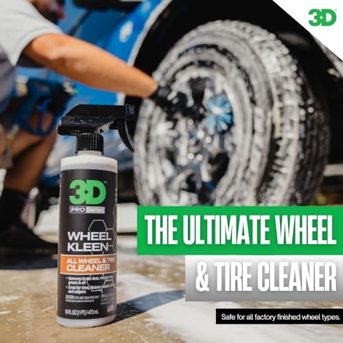 3D Wheel Kleen - High-Foaming Wheel & Tire Cleaner, Removes Brake Dust, Road Grime & Grease, Safe for All Factory Wheels & Calipers, Professional-Grade - 1 Gallon - size: 128 Fl Oz (Pack of 1)