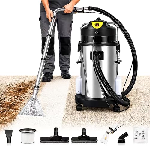 Commercial Carpet Cleaning Machine, 1000W 110V 40L/11Gal Professional Commercial 3 in 1 Carpet Spraying Floor Brush Cleaner Extractor Vacuum Washing Machine Portable Carpet Cleaner (40L) - size: 40L