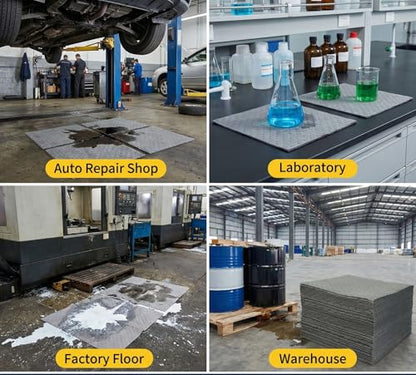 Universal Absorbent Roll | Oil Spill Absorbent Pads for Garage & Automotive | 150" L x 15" W Super Absorbent Mats | Oil Absorbing Sheets for Multi-Purpose Use