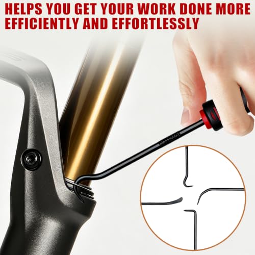 WISEUP 12-Piece Pick and Hook Tools Set, Precision Automotive Pick Tool Set, Long & Mini Puller Remover Tool Kit for Auto Oil Seal/O-Ring Gasket Removal Remover, Mechanical and DIY Use