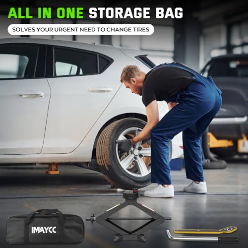 Car Jack kit for Ford Mustang Mach-E 2021-2025, 2.5 Ton Scissor Lift Jack for Mustang Mach-E with Rubber Pad, Portable Tire Changing Kit Suit for Ford Mustang Mach-E Series
