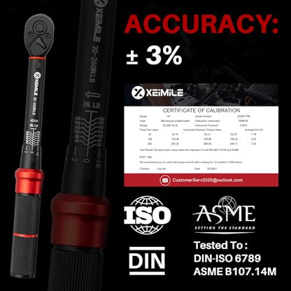 52Pcs 1/4" Drive Small Torque Wrench &Screwdriver Set 20-260In.Lb | 1/4 Torque Wrench (2.3-29.4Nm),10-80 Inch Pound Torque Screwdriver,72T Dual Range,with Bits Sockets for DIY Bike Gunsmithing - size: 1/4"DR.20-260In.Lb TW/TS Set