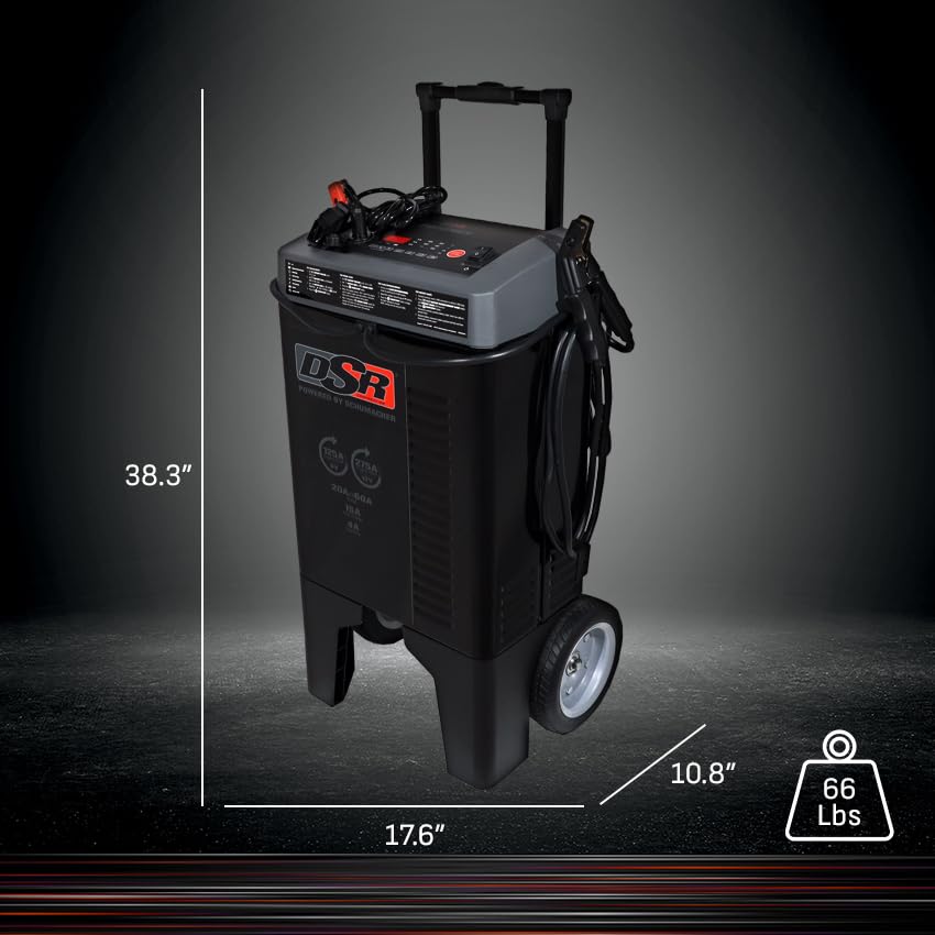 Schumacher Electric DSR Pro Series 6V / 12V Battery Charger & Engine Starter - Heavy Duty Wheeled Battery Charger - 275 Peak Amps - Easily Flash Reprogram a Battery - DSR122 - style: 6/12V 60/275A
