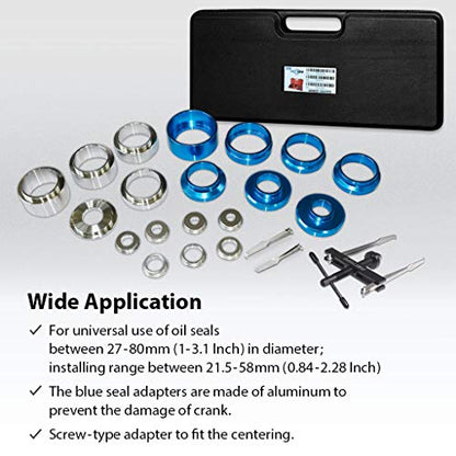 FIRSTINFO F3281L Crankshaft and Camshaft Bearing Removal and Installation Kit, Crank and Cam Seal Service Tool Kit - size: Removal & Installation Kit