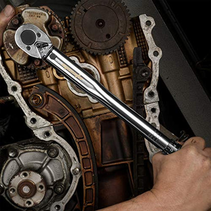 EPAuto 3/8-Inch Drive Click Torque Wrench 10-80 ft-lb. / 13.6-108.5 Nm 1.5" Wx1 Dx14.5 H - size: 3/8 Inch Drive (10-80 ft.-lb.)