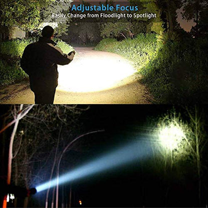Hoxida Flashlight USB Rechargeable, Magnetic LED Flashlight, Super Bright LED Tactical Flashlight with Cob Sidelight, Waterproof, Zoomable Best Small LED Flashlight for Camping, Emergency Flashlights - color: 2pack Magnetic flashlight