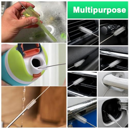 XANGNIER Auto Sunroof Drain Cleaning Tool,118in Extra Long Flexible Car Sun Roof Drain Cleaner Unclogger Tool with Tube Cleaner Brush Syringe Hose Cleaning Kit for Windshield Wiper Hole 5Pcs - color: Multicolor2