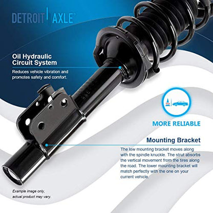 Detroit Axle - 2 Rear Ready Struts for Chevy Classic Malibu Pontiac Grand AM Olds Alero Cutlass Struts w/Coil Spring Assembly Replacement Quick Install Ready Struts Shocks Assembly - size: 171686 x2/PAIR