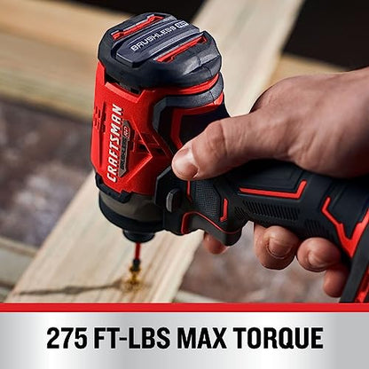 CRAFTSMAN V20 Cordless Impact Wrench, 1/2 inch, Bare Tool Only (CMCF921B)
