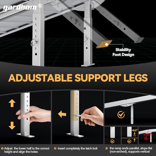 Wheelchair Ramp 7FT, gardhom Anti-Slip Aluminum Folding Handicap Ramp Wheel Chair Ramp for Home Threshold Doorways Steps Curb Vehicle Entry Scooter Stairs Driveway Vans SUV - size: 7 Foot (Applicable height 7"-14")