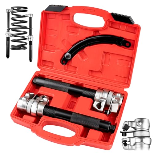 2 PCS Coil Spring Compressor Tool, Automotive Strut Spring Compressor, Heavy Duty Strut Spring Compression with Safety Jaws and Holder, Spring Compressor Tool 2205 LB Capacity