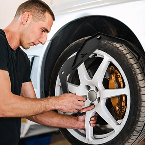 Abaodam Portable Tire Rim Width Measuring Tool Sturdy Plastic Caliper for Wheel and Tire, Resistant to Damage, for Vehicle Repair Equipment and Personal Automotive Use
