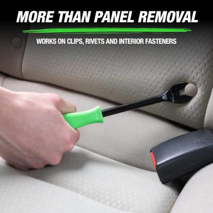 OEMTOOLS Door Trim Removal Tool, Easy to use Trim Tool for Door Panels | 2-Piece Design, Corrosion-Resistant Black Finish, High-Carbon Steel & Chrome Vanadium Construction, Durable Plastic Handle - style: Door Panel Remover
