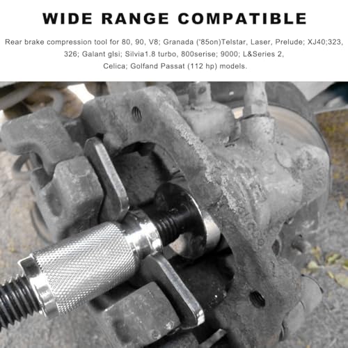 Brake Caliper Piston Rewind Tool, Brake Piston Compressor Tool Set for Rear Brake Pad Replacement, Universal Car Rear Brake Pad Wind Back Tool for Disk Brake Pad, Car Accessories