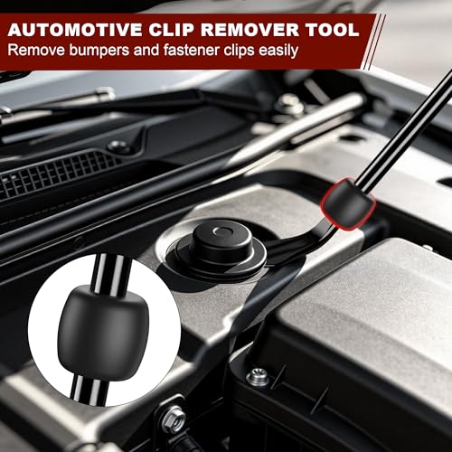 10 Pcs Car Trim Removal Tool Kit with Non-Scratch Plastic Pry Tool and Auto Clip Pliers, Automotive Car Trim Rivet Clip Removal Tool for Door Panel Dashboard Body Repair Kit - Red - color: Red