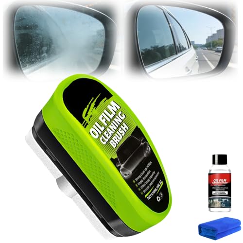 Yicengy Automotive Oil Film Cleaning Brush, 2026 New Car Windshield Oil Film Remover for Car Windows Includes 1 Refill Bottle, Glass Coating Cleaner Board, Anti-Rain Fog, Improves Clarity (1pcs) - color: 1pcs