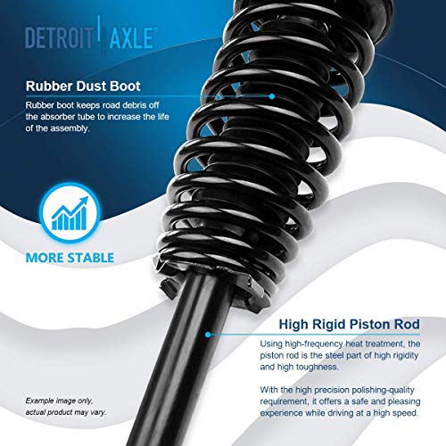 Detroit Axle - 2 Front Struts for 1998-2002 Honda Accord 1999-2003 Acura TL 01-03 CL Complete 2 Struts with Coil Spring Assembly Replacement Quick Install Ready Strut Shocks - size: 171691L_171691R/PAIR
