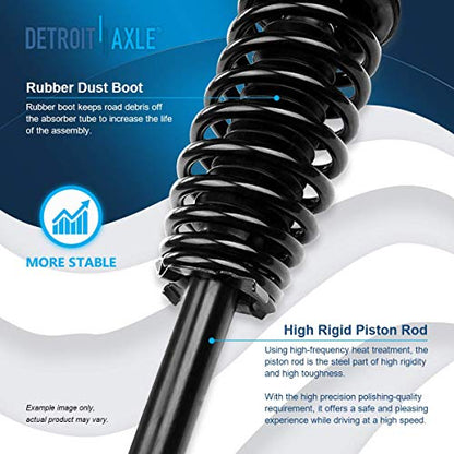 Detroit Axle - 2 Front Struts for 1998-2002 Honda Accord 1999-2003 Acura TL 01-03 CL Complete 2 Struts with Coil Spring Assembly Replacement Quick Install Ready Strut Shocks - size: 171691L_171691R/PAIR