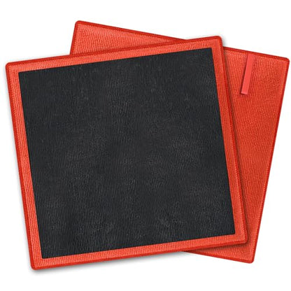 2 Pack Clay Bar Towels Auto Detailing, Fine Grade Microfiber Chamois Towel for Car DIY Detail (Red) - color: Red, size: 2 Pack