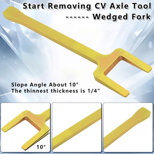 12020 Axle Popper Kit 2PC CV Axle Removal Tool for Most FWD Front Wheel Drive Vehicles Removing Stuck Half Shaft Fixing Damaged CV Joints CV Axle Puller, Gold
