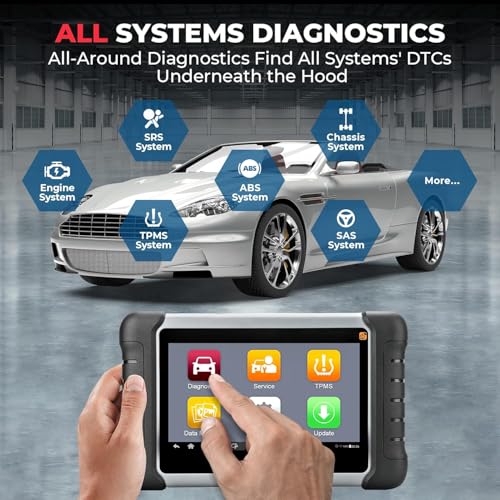 Autel MaxiCOM MK808S-TS Scanner, Complete TPMS Check/Activate/Relearn Tool, Same as MX808S-TS MK808Z-TS, 28+Service, BT Full System Scan, Bidirectional, FCA AutoAuth,Upgrade of MK808BT PRO MK808S