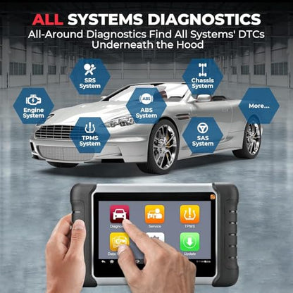 Autel MaxiCOM MK808S-TS Scanner, Complete TPMS Check/Activate/Relearn Tool, Same as MX808S-TS MK808Z-TS, 28+Service, BT Full System Scan, Bidirectional, FCA AutoAuth,Upgrade of MK808BT PRO MK808S