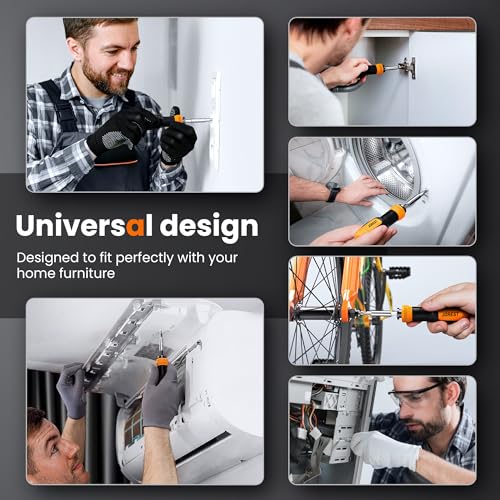 JOREST 25 in 1 Multi Screwdriver Set, Magnetic Multitool Screwdriver Tool All in One, Multibit Screwdriver with Torx, Flat Head, Phillips, Hex, Square, Portable Tool Kit for Daily Repairs
